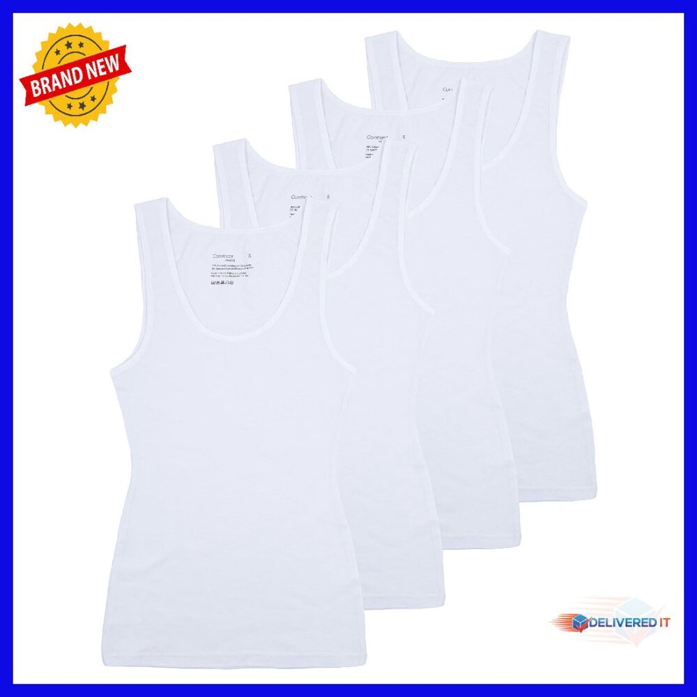 4-Pack Slim-Fit Cotton Tanks For Layering & Everyday Wear